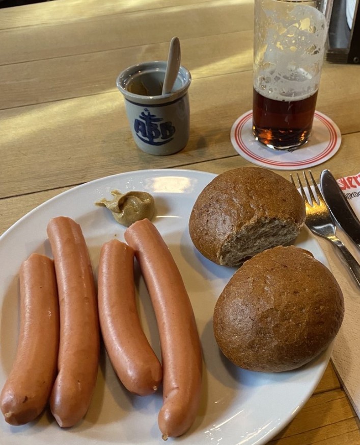 Bockwurst and Bock beer