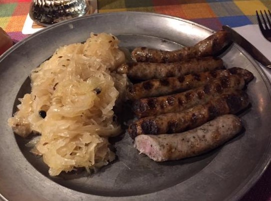 Bratwurst with sauerkraut